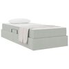 vidaXL Lit avec rangement et matelas Gris clair 90 x 200 cm Velours