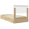 vidaXL Lit de Rangement Ch&ecirc;ne Sonoma 90 x 190 cm Bois d'ing&eacute;nierie