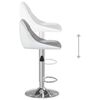 vidaXL Tabourets de bar lot de 2 gris et blanc similicuir