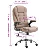 vidaXL Chaise de bureau Taupe Polyester