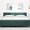 vidaXL T&ecirc;te de lit avec t&ecirc;te de lit Vert fonc&eacute; 180 cm Cuir synth&eacute;tique