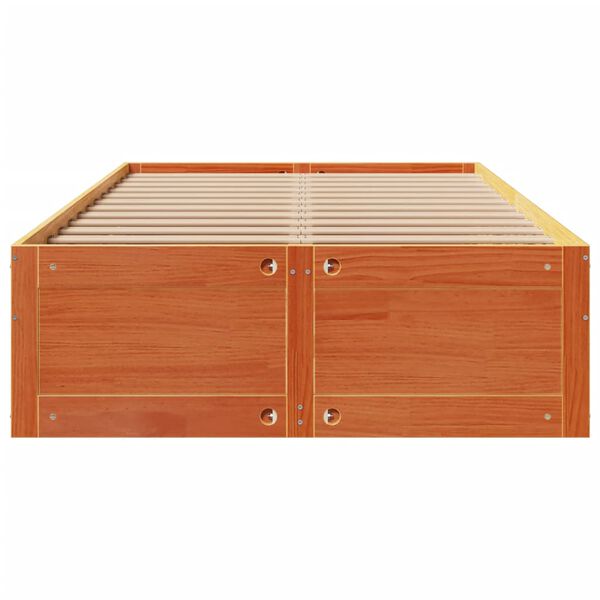 vidaXL Cadre de lit sans matelas avec tiroirs 120x200 cm bois pin