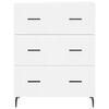 vidaXL Buffet haut Blanc 69,5x34x180 cm Bois d'ing&eacute;nierie