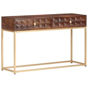 vidaXL Console en bois de manguier massif 122 x 36 x 75 cm