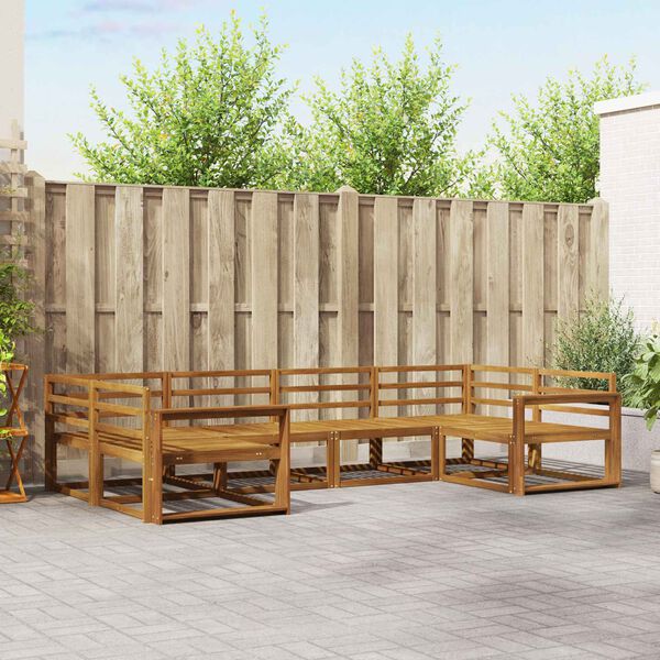 vidaXL Ensemble de canap&eacute;s d'ext&eacute;rieur 6 pcs Naturel