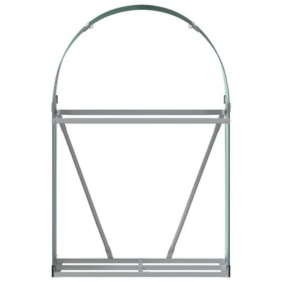 vidaXL Porte-bûches vert 80x45x120 cm acier galvanisé