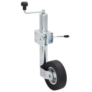 vidaXL Roue cric de remorque avec pince fendue 60 mm acier galvanis&eacute;