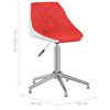 vidaXL Chaise pivotante de salle &agrave; manger Rouge et blanc Similicuir