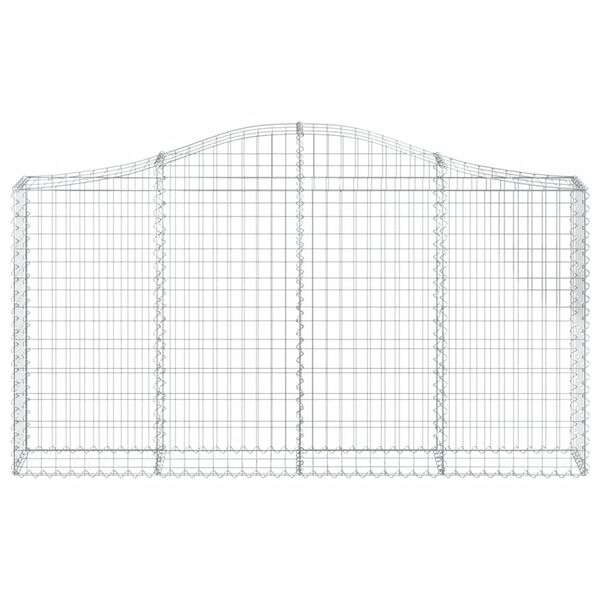 vidaXL Paniers &agrave; gabions arqu&eacute;s 13 pcs 200x30x100/120 cm Fer galvanis&eacute;
