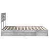 vidaXL Lit de Rangement Gris b&eacute;ton 140 x 190 cm Bois d'ing&eacute;nierie