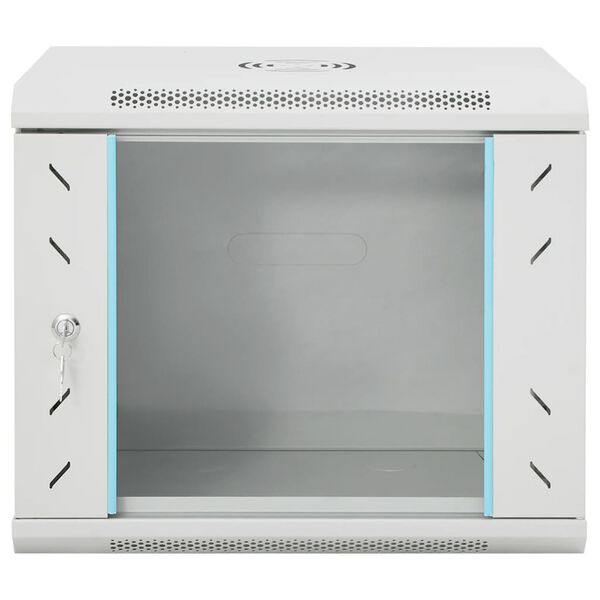vidaXL Coffret de r&eacute;seau mural 9U 19" IP20 53x40x45 cm