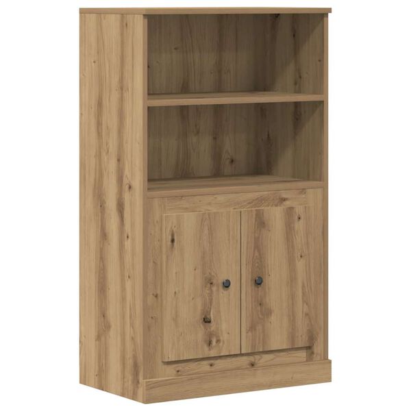 vidaXL Buffet haut ch&ecirc;ne artisanal 60x35,5x103,5 cm bois d'ing&eacute;nierie
