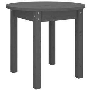 vidaXL Table basse Gris &Oslash; 45x40 cm Bois massif de pin