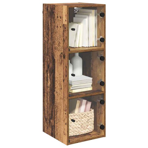 vidaXL Meuble mural Bois Ancien 35 x 37 x 102 cm Bois d'ing&eacute;nierie