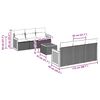 vidaXL Salon de jardin avec coussins 7 pcs gris r&eacute;sine tress&eacute;e