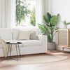 vidaXL Tapis de surface ovale HUARTE Beige 100 x 200 cm 100% Polyester