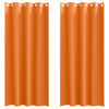 vidaXL Rideaux occultants avec anneaux 2 pc Orange vif 260 x 140 cm