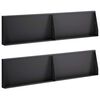 vidaXL Mur de sout&egrave;nement 4 pc 80 x 12 x 40 cm Acier Noir