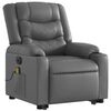 vidaXL Fauteuil inclinable de massage &eacute;lectrique gris similicuir