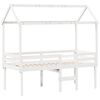 vidaXL Lit haut sans matelas blanc 90x200 cm bois de pin massif