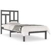 vidaXL Cadre de lit sans matelas gris 90x190 cm bois de pin massif
