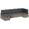 vidaXL Ensemble de Canap&eacute;s avec coussin 7 pcs Gris polyrotin