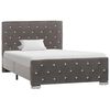 vidaXL Cadre de lit sans matelas gris velours 100x200 cm