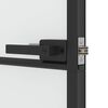 vidaXL Porte int&eacute;rieure mince noir verre tremp&eacute; aluminium