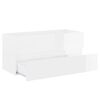 vidaXL Ensemble de meubles de salle de bain Blanc brillant Agglom&eacute;r&eacute;