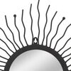 vidaXL Miroir mural de jardin Rayons de soleil 60 cm Noir