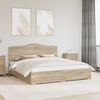 vidaXL Cadre de lit Ch&ecirc;ne Sonoma 200 x 200 cm Bois d'ing&eacute;nierie