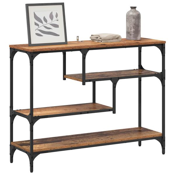 vidaXL Table console Bois ancien 100 x 30 x 75 cm Bois d'ing&eacute;nierie