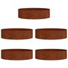 vidaXL Anneau de jardini&egrave;re 5 pc Rouill&eacute; 80 x 80 x 20 cm Acier patin&eacute;