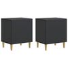 vidaXL Cabinet de chevet 2 pc Noir 43 x 34,5 x 50 cm Bois d'ing&eacute;nierie