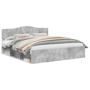 vidaXL Cadre de lit B&eacute;ton 180 x 200 cm Bois de pin massif