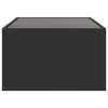 vidaXL Table basse avec LED infini noir 90x50x30 cm
