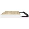 vidaXL &Eacute;tag&egrave;res flottantes 2 pcs ch&ecirc;ne et blanc 80x23,5x3,8 cm MDF