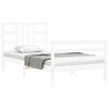 vidaXL Cadre de lit sans matelas blanc 100x200 cm bois de pin massif