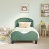 vidaXL Cadre de lit pour enfants avec t&ecirc;te de lit Vert Mer 80 x 160 cm