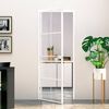 vidaXL Porte d'int&eacute;rieur Blanc 76x201,5 cm Tremp&eacute; verre aluminium fin