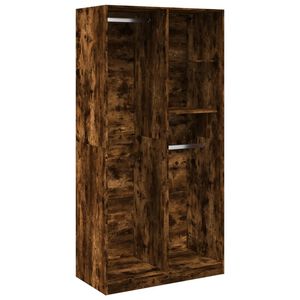vidaXL Garde-robe ch&ecirc;ne fum&eacute; 100x50x200 cm bois d'ing&eacute;nierie