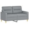 vidaXL Ensemble de canap&eacute;s 3 pcs avec coussins Gris clair Tissu