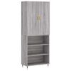 vidaXL Buffet haut Sonoma gris 69,5x34x180 cm Bois d'ing&eacute;nierie