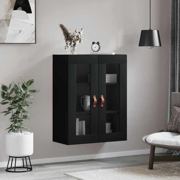 vidaXL Armoire murale noir 69,5x34x90 cm