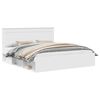 vidaXL Cadre de lit avec t&ecirc;te de lit Blanc 200 x 200 cm Pin massif