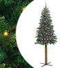 vidaXL Sapin de No&euml;l mince Vert 210 cm PVC et bois de pin massif