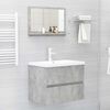 vidaXL Miroir de salle de bain Gris b&eacute;ton 60x10,5x37 cm Agglom&eacute;r&eacute;