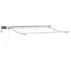 vidaXL Cadre de store manuel avec LEDs Blanc 3,5 x 2,5 m Aluminium