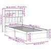 vidaXL Lit biblioth&egrave;que sans matelas blanc 90x200cm bois de pin massif