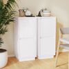 vidaXL Buffets 2 pcs Blanc 31,5x34x75 cm Bois massif de pin